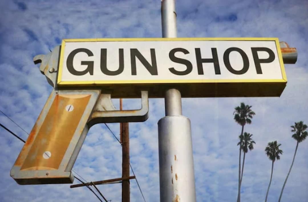 a gun shop sign