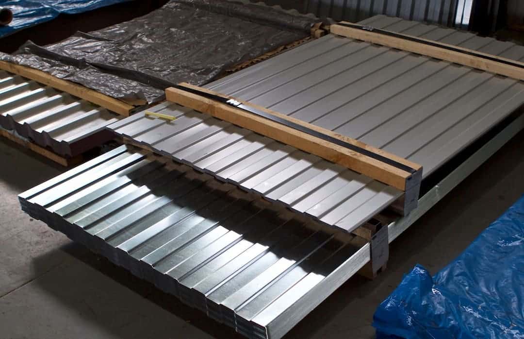 Steel sheets in a storage