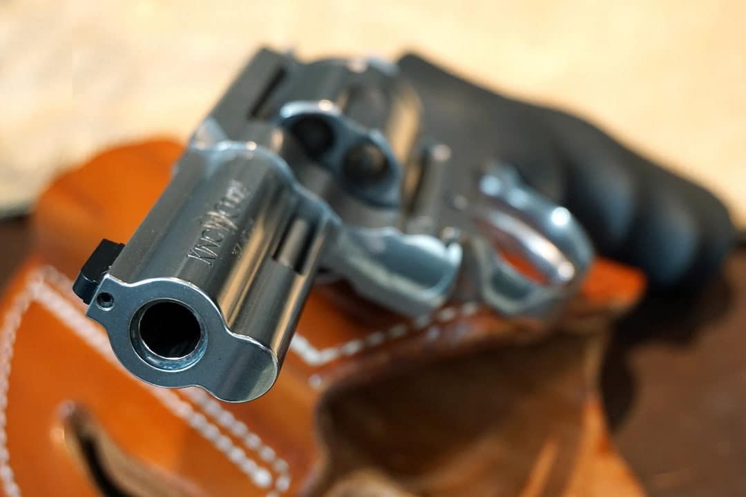 A handgun closeup