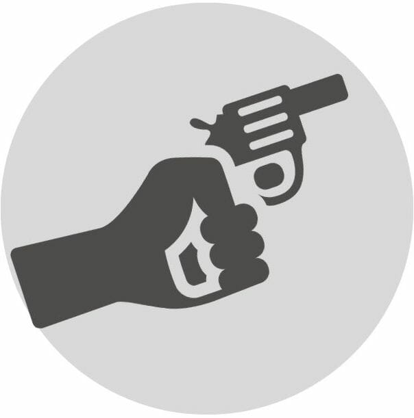 Graphical illustration of a revolver in the hand